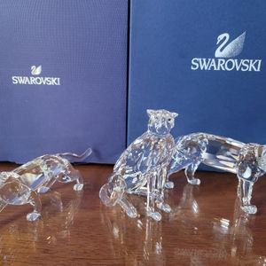 Swarovski Figurines Jungle Cat Lot